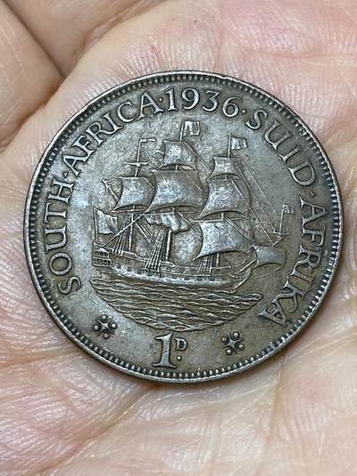 2026年第三十场(总第一百九十九场）英国一线回流散币特拍第二场(免佣金) - 英属南非1936年1便士(乔治五世逝世年，第三版关门年)