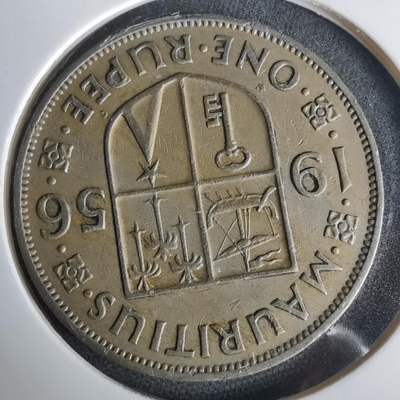 沼泽如烟--第1001场 毛里求斯1956年1卢比