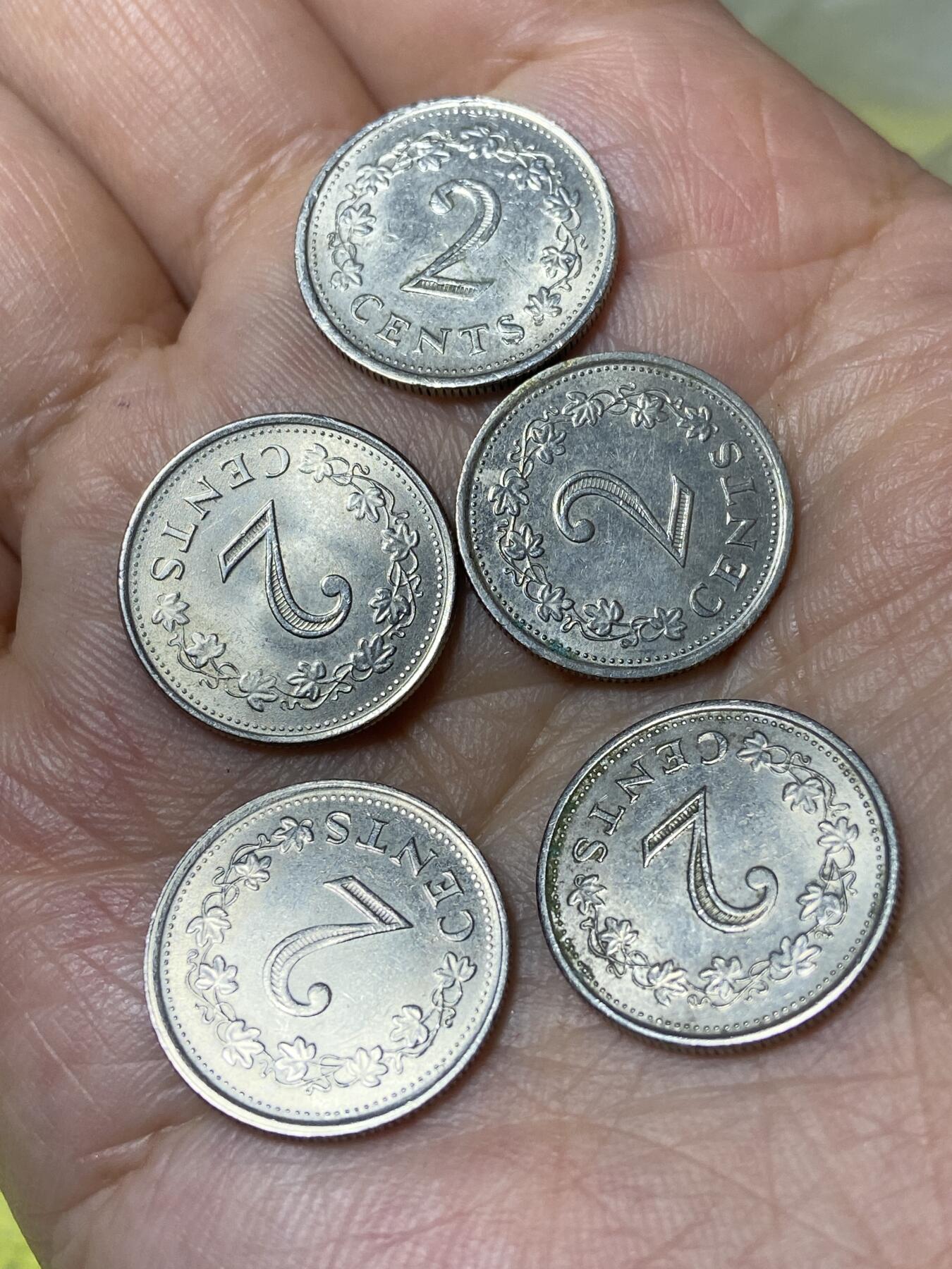 2026年第三十场(总第一百九十九场）英国一线回流散币特拍第二场(免佣金) 马耳他🇲🇹2分5枚：1977年82年