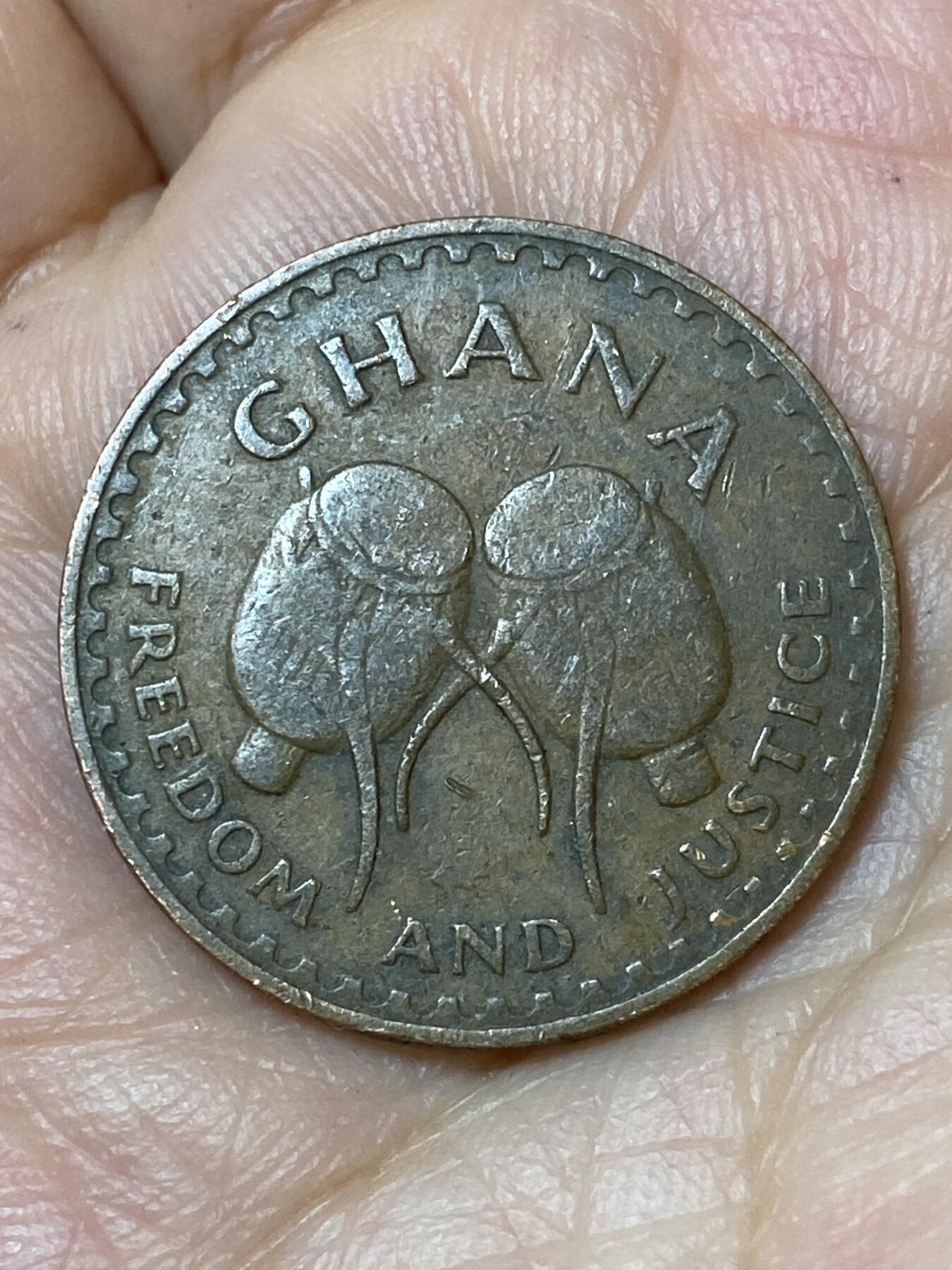 2026年第三十场(总第一百九十九场）英国一线回流散币特拍第二场(免佣金) 加纳🇬🇭1967年1比塞瓦(独立后第三套流通硬币，首发年)