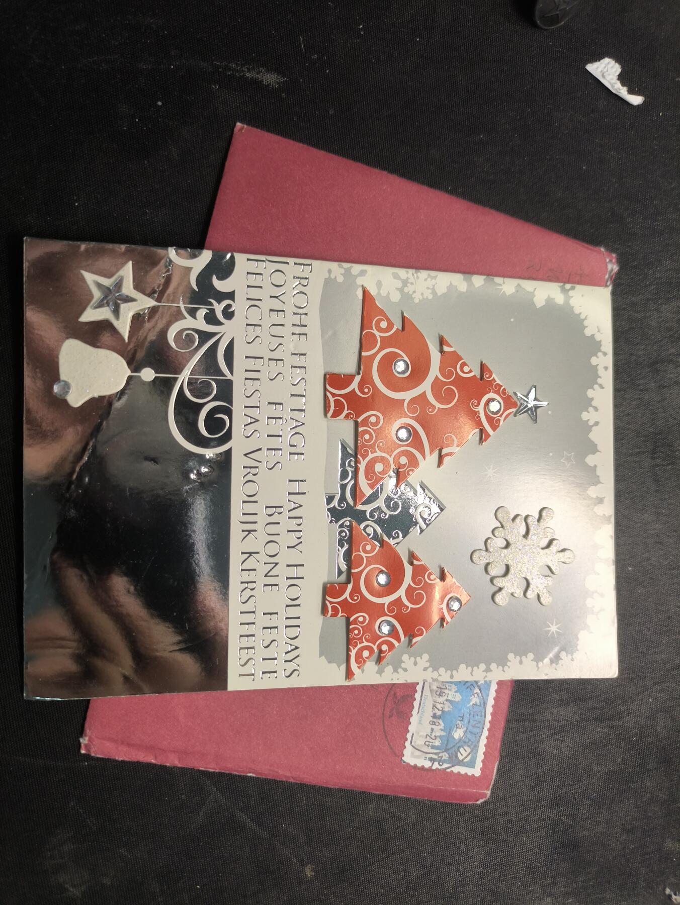 云宸嘉赏-勋臻佳藏新年快速场次（快拍 低佣 一元一手）（新年期间快递正常发） 伊丽莎白・维瑟（Elisabeth Vesper）夫人寄给克罗普夫妇的多语种圣诞贺卡 详细看简介  新年赠友佳品