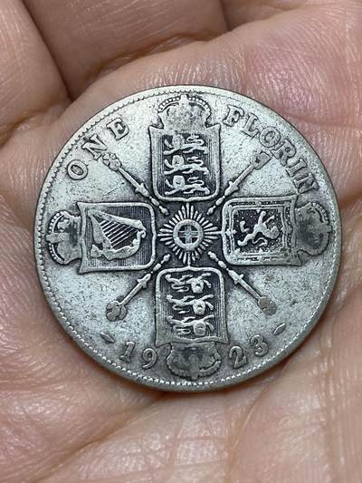 2026年第三十场(总第一百九十九场）英国一线回流散币特拍第二场(免佣金) - 英国🇬🇧1923年1弗洛林银币(乔治五世第二版，500银)