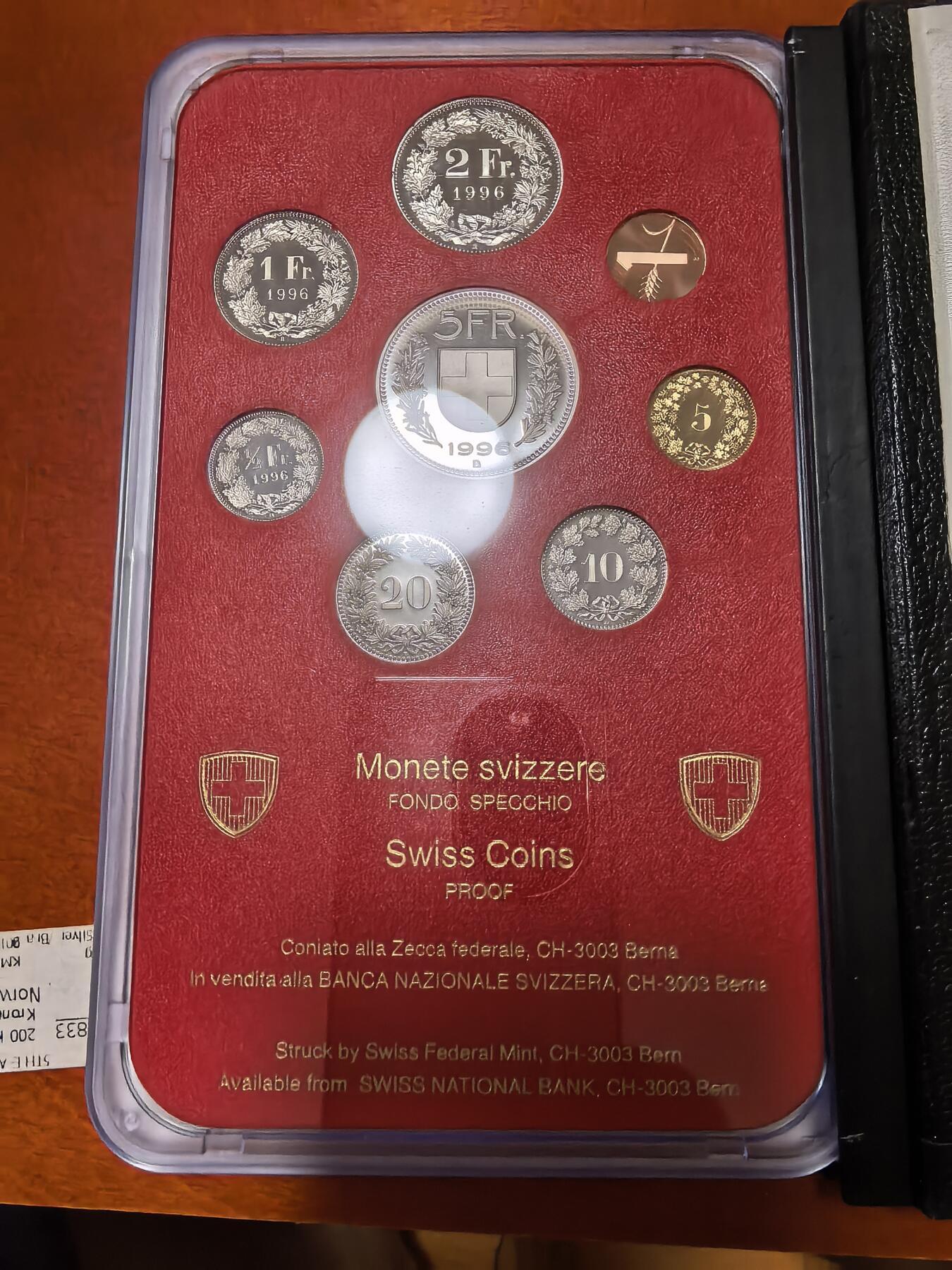 长老汇马年精选第二场拍卖 1996瑞士精制币8枚套，盒证全
