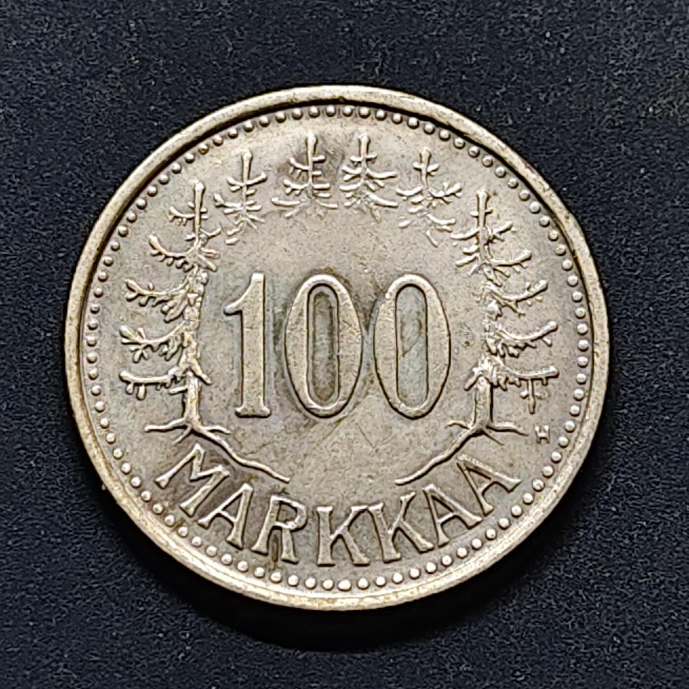 【全场包邮】纯粹捡漏拍504场-更新中 芬兰1960年100马克银币【24毫米5.2克50%】