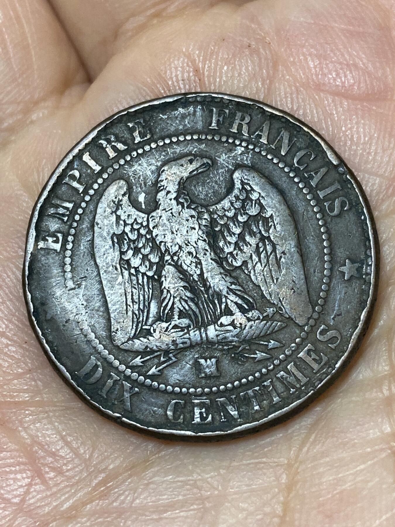 2026年第三十场(总第一百九十九场）英国一线回流散币特拍第二场(免佣金) 法兰西第二帝国1856年10生丁(拿破仑三世第一版，MA标马赛造)