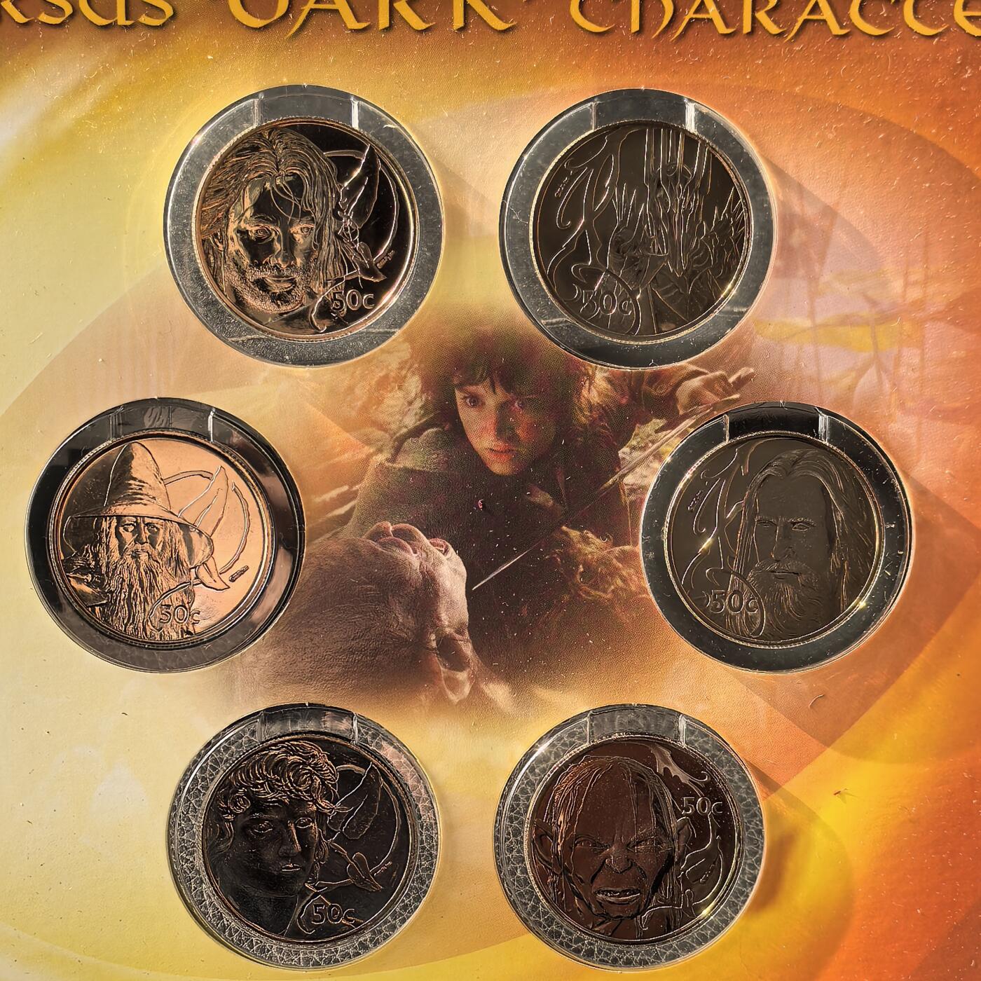 道一币馆币章第一百六十六场 原包装 新西兰2003年指环王系列克朗型纪念套币 六枚