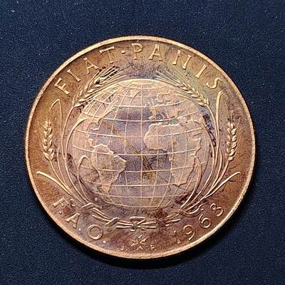 【全场包邮】纯粹捡漏拍504场-更新中 - 马耳他骑士团1968年2泰利FAO精制纪念铜币