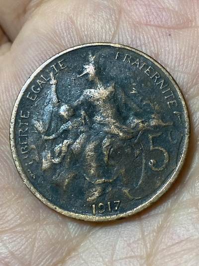 2026年第三十场(总第一百九十九场）英国一线回流散币特拍第二场(免佣金) - 法兰西第三共和国1917年5生丁