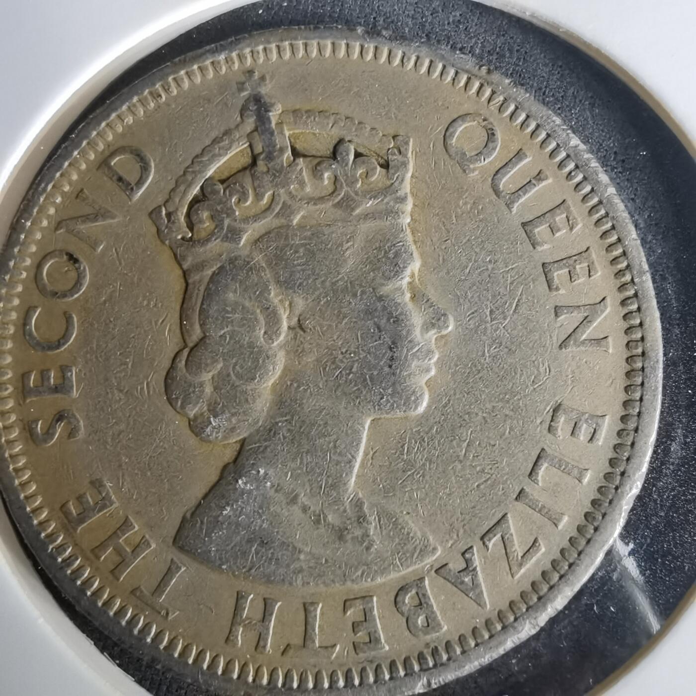 沼泽如烟--第1001场 毛里求斯1956年1卢比