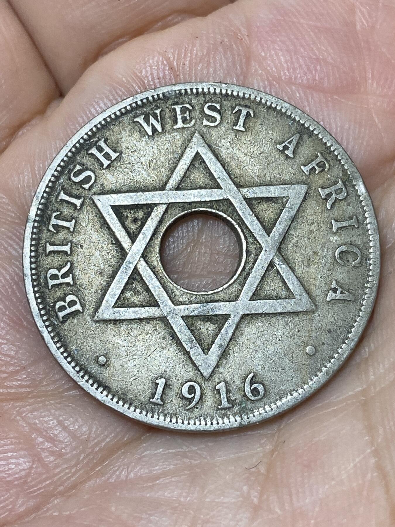 2026年第三十场(总第一百九十九场）英国一线回流散币特拍第二场(免佣金) 英属西非1916年1便士(乔治五世第二版，H标喜敦厂造)