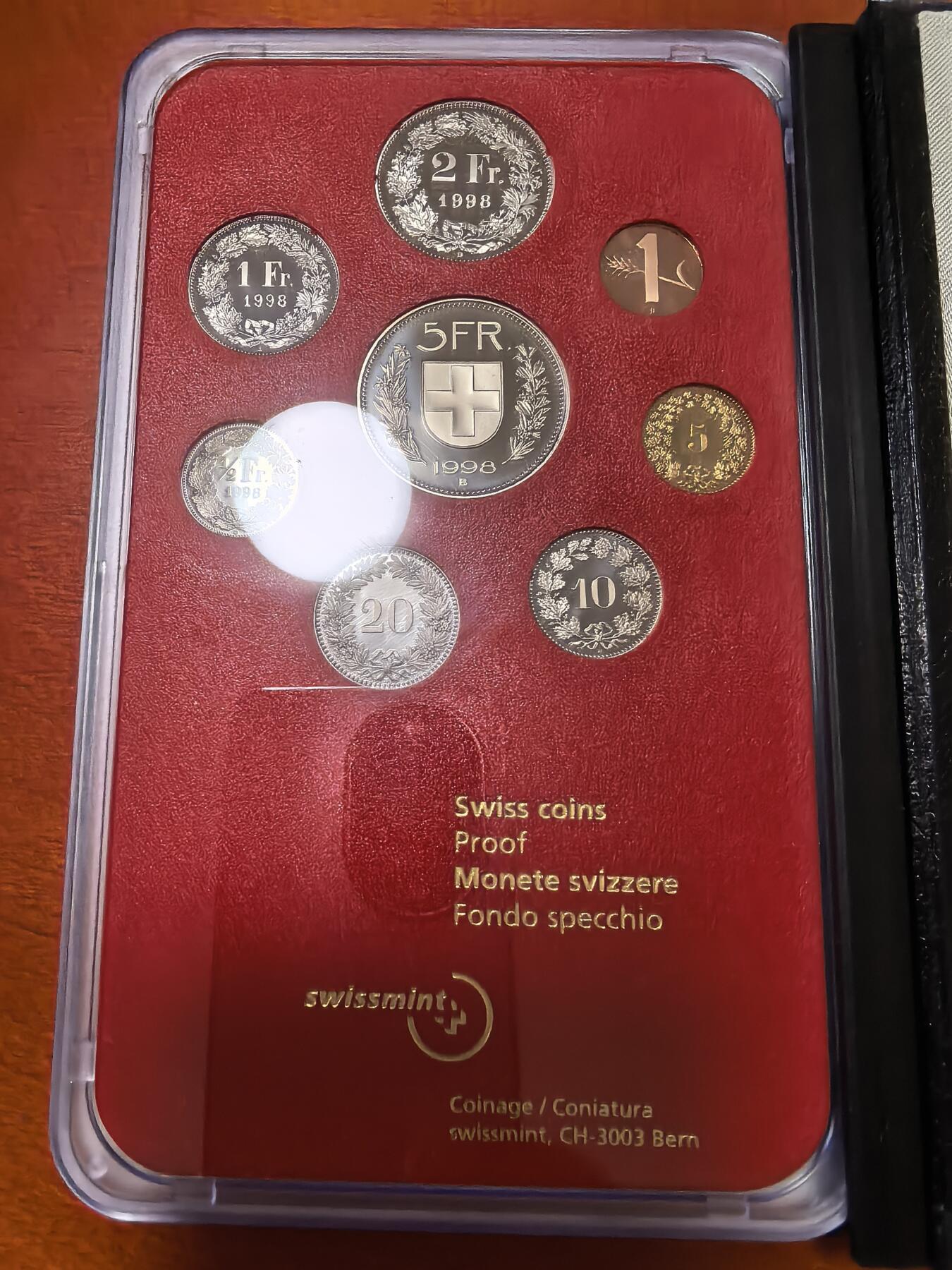 长老汇马年精选第二场拍卖 1998瑞士精制币8枚套，盒证全