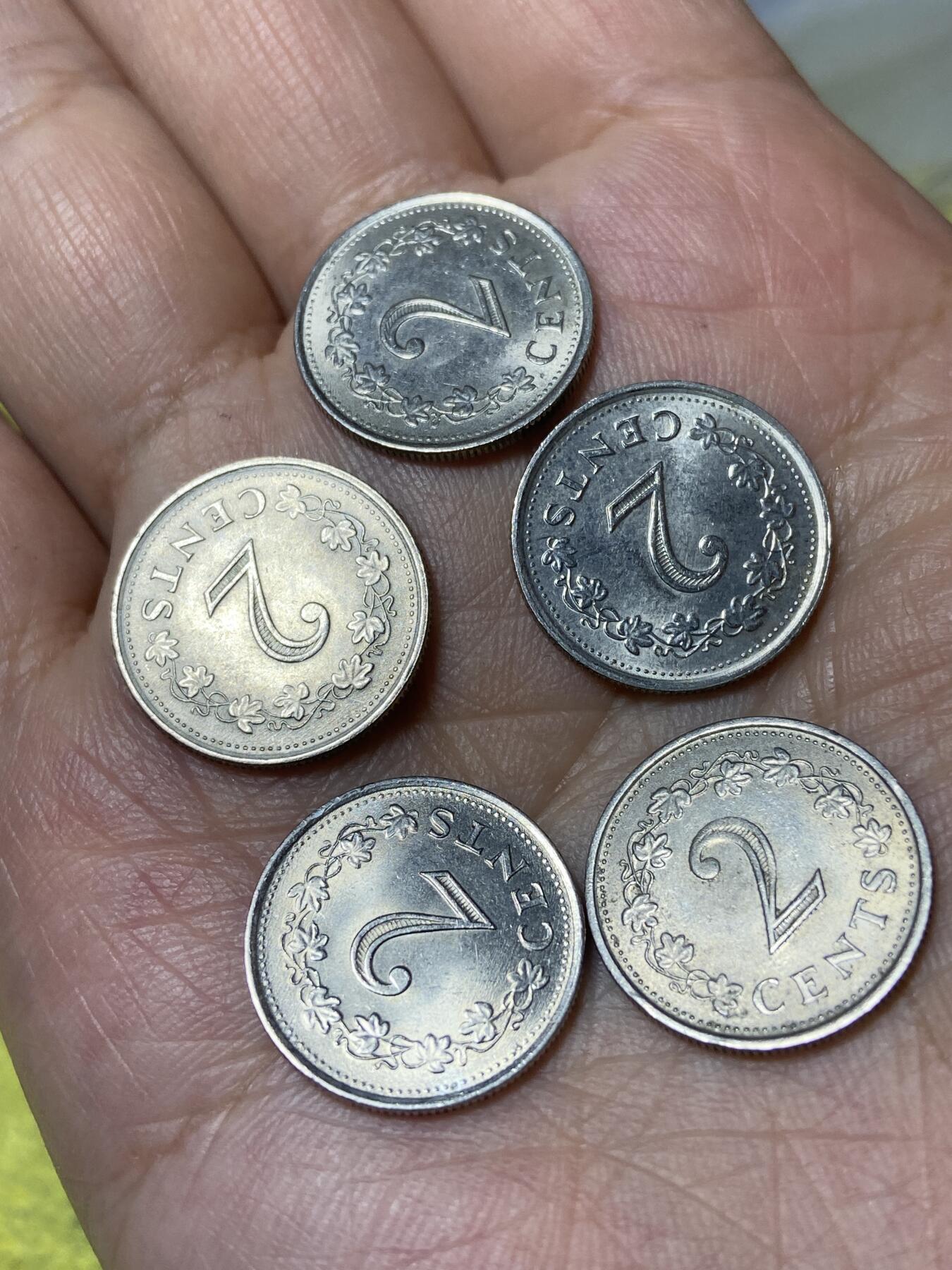 2026年第三十场(总第一百九十九场）英国一线回流散币特拍第二场(免佣金) 马耳他🇲🇹1977年2分5枚