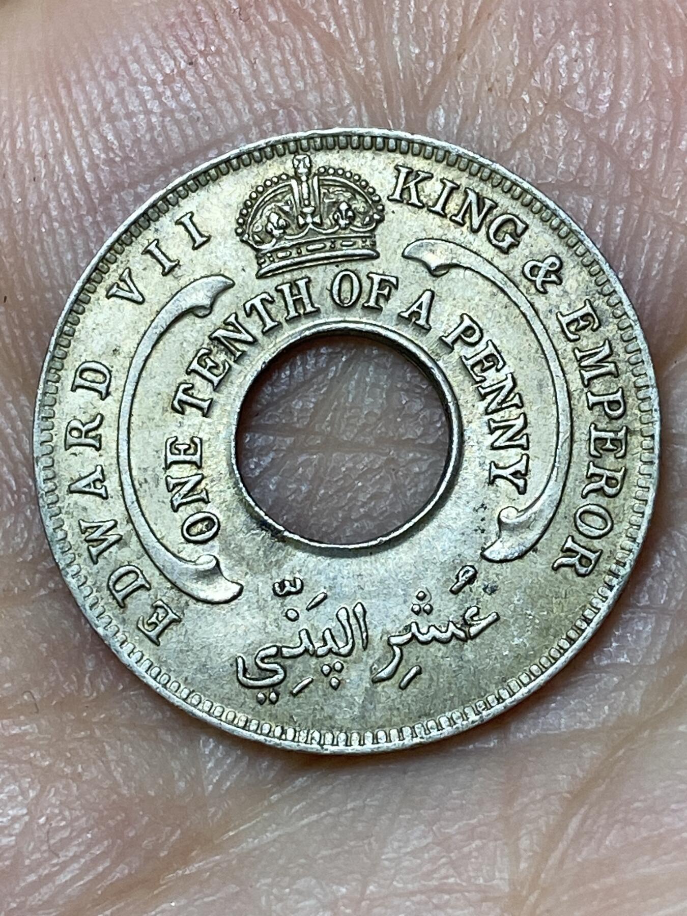 2026年第三十场(总第一百九十九场）英国一线回流散币特拍第二场(免佣金) 英属西非1908年1/10便士(爱德华七世第二版首发年)