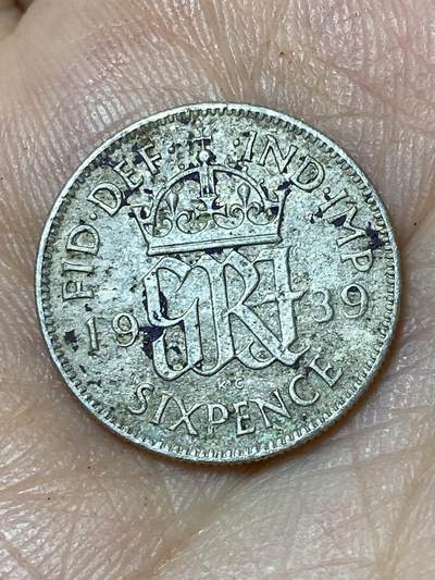 2026年第三十场(总第一百九十九场）英国一线回流散币新春特拍第二场(免佣金) - 英国🇬🇧1939年6便士银币(乔治六世第一版，500银)