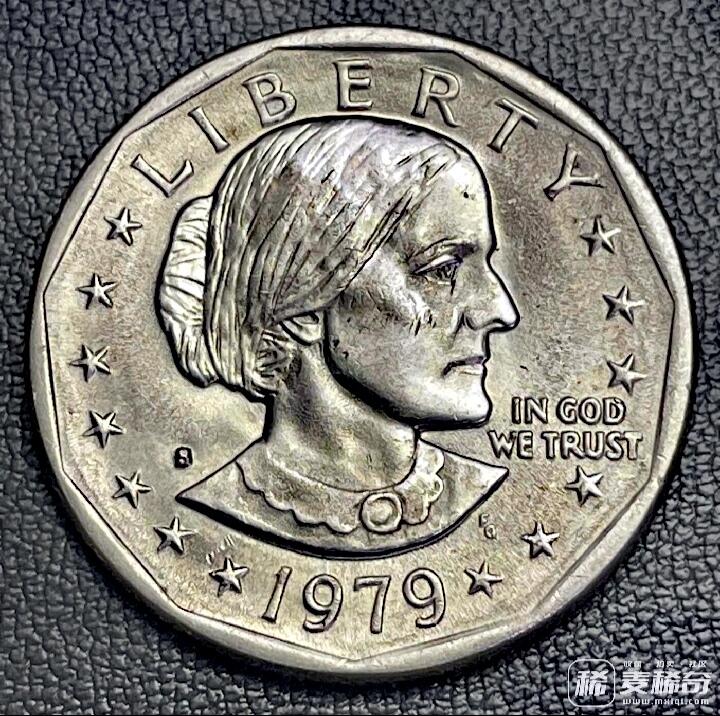 全新原光美国1979年首年首发版苏珊.安东尼1美元月球鹰靓品硬币