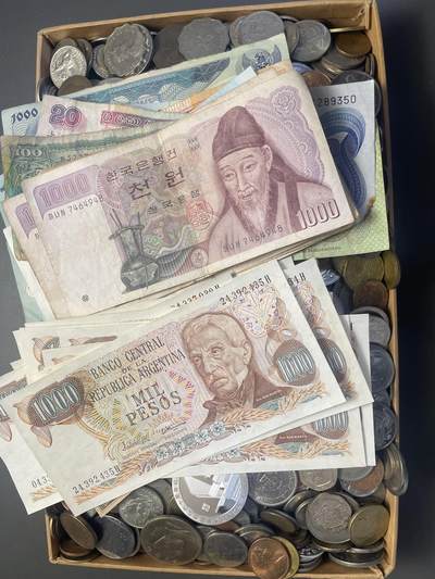 回流0301 - 国外硬币、纸钞16斤，无日币