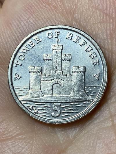 2026年第三十场(总第一百九十九场）英国一线回流散币特拍第二场(免佣金) - 英属马恩岛🇮🇲2007年5便士(伊丽莎白二世老年第三套第一版，无磁版)