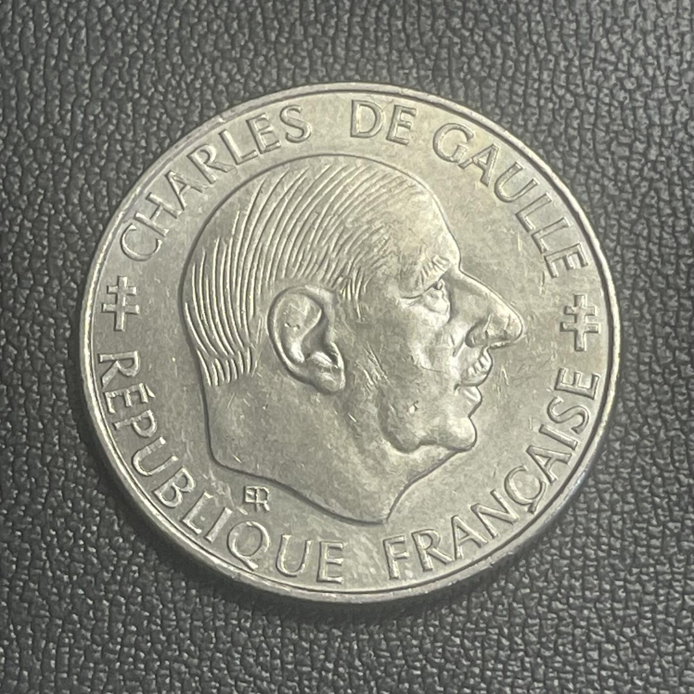 回流0218 新春快乐，马年大吉！ 法国1988年1法郎纪念币 戴高乐将军逝世30周年 