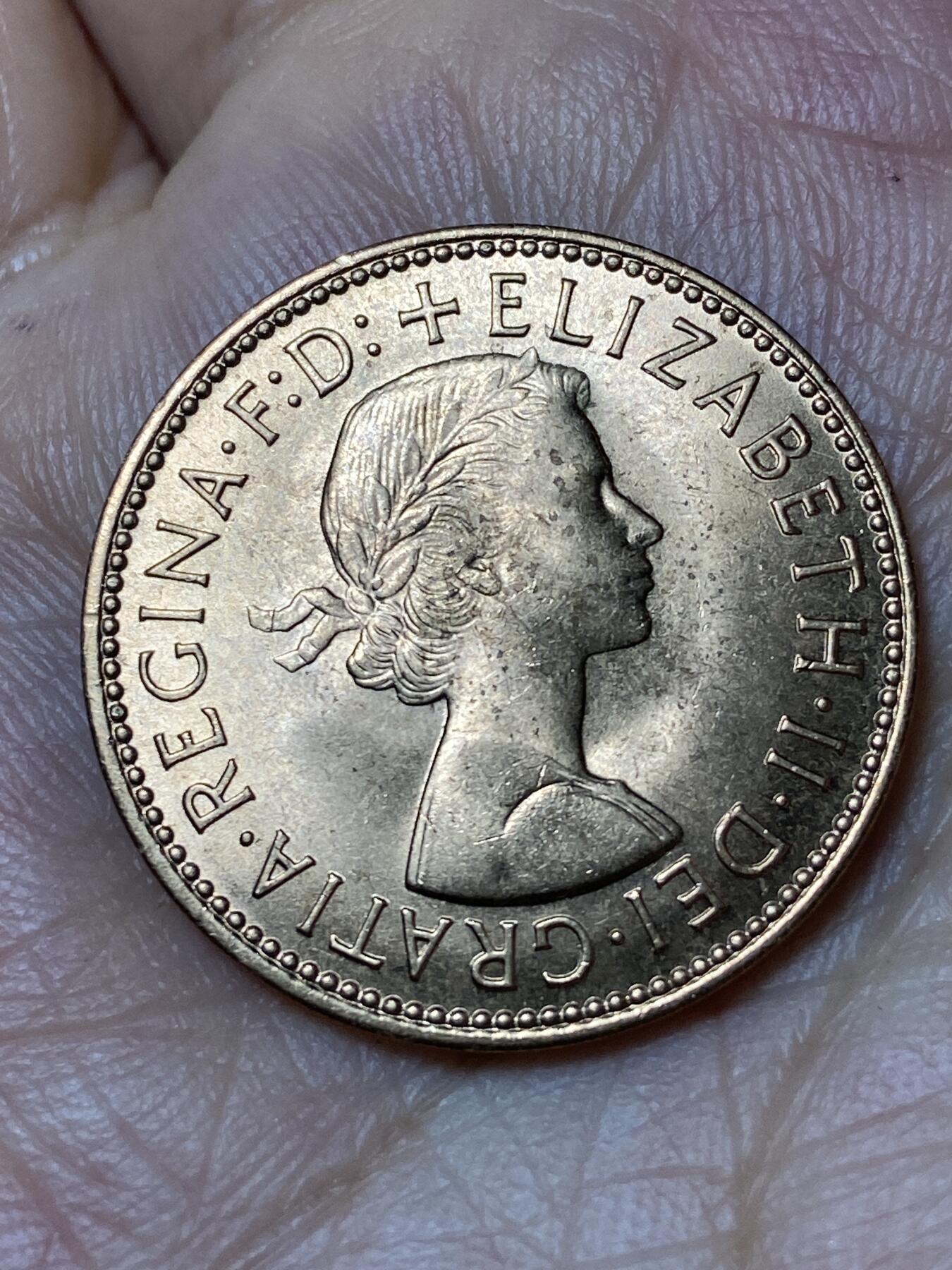 2026年第三十场(总第一百九十九场）英国一线回流散币特拍第二场(免佣金) 原光好品–英国🇬🇧1967年半便士(伊丽莎白二世青年桂冠第二版，普制币关门年)