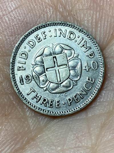 2026年第三十场(总第一百九十九场）英国一线回流散币新春特拍第二场(免佣金) - 英国🇬🇧1940年3便士银币(乔治六世第一版，500银)