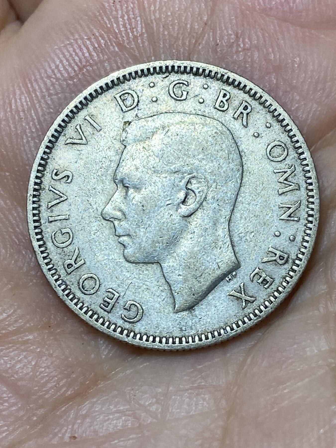 2026年第三十场(总第一百九十九场）英国一线回流散币特拍第二场(免佣金) 英国🇬🇧1939年1先令银币(乔治六世第一版，苏格兰坐狮版，500银)