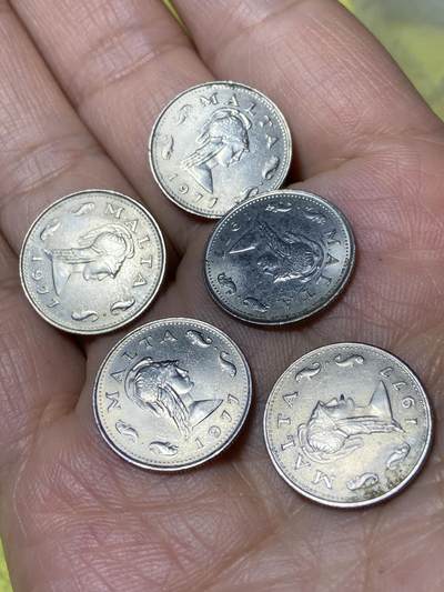 2026年第三十场(总第一百九十九场）英国一线回流散币特拍第二场(免佣金) - 马耳他🇲🇹1977年2分5枚