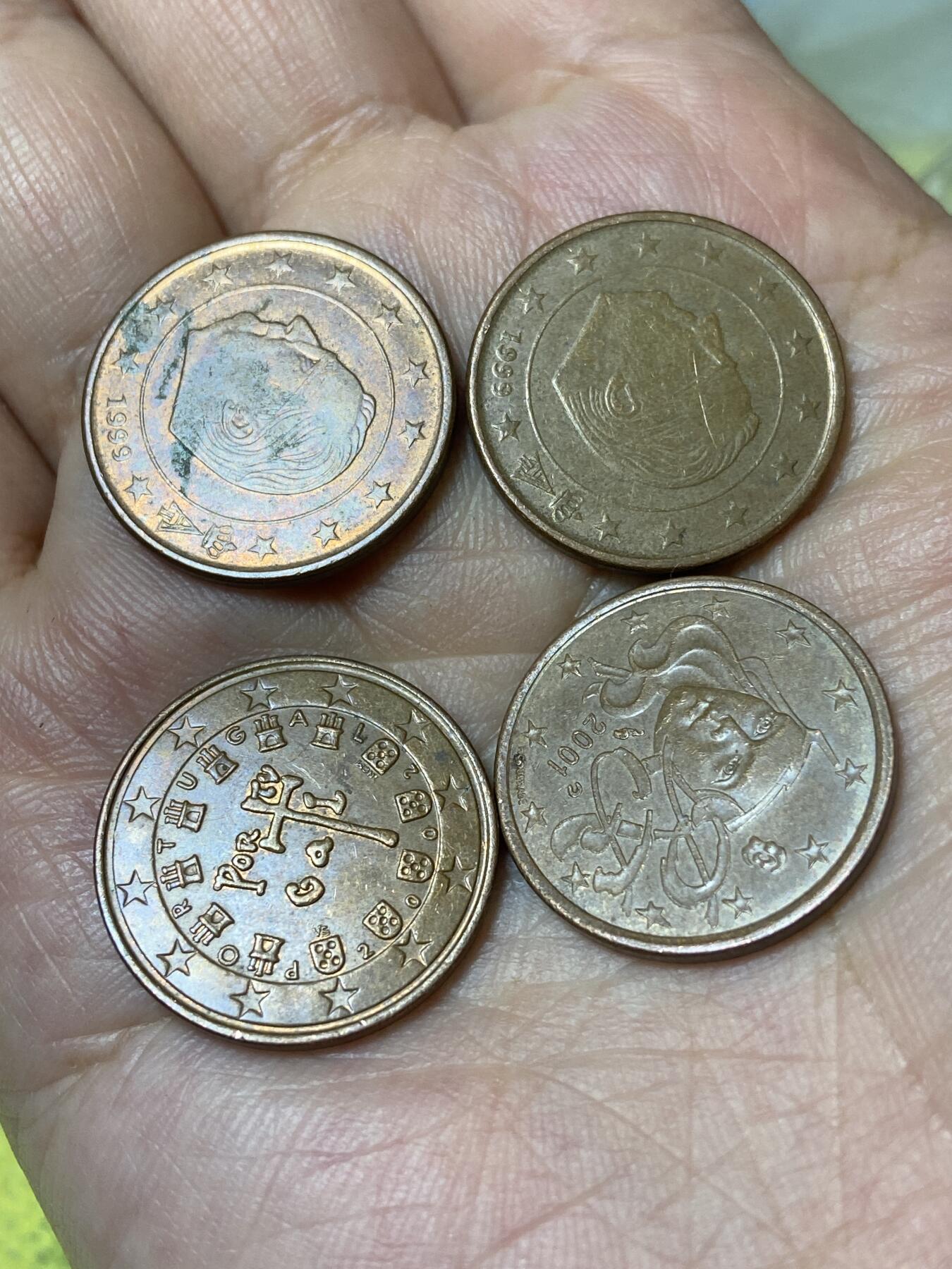 2026年第三十场(总第一百九十九场）英国一线回流散币特拍第二场(免佣金) 欧洲各国5欧分4枚(共计20欧分)