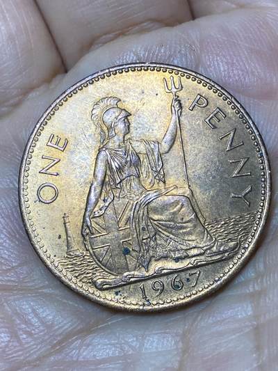 2026年第三十场(总第一百九十九场）英国一线回流散币新春特拍第二场(免佣金) - 原光好品–英国🇬🇧1967年1便士(伊丽莎白二世青年桂冠第二版，普制币关门年)