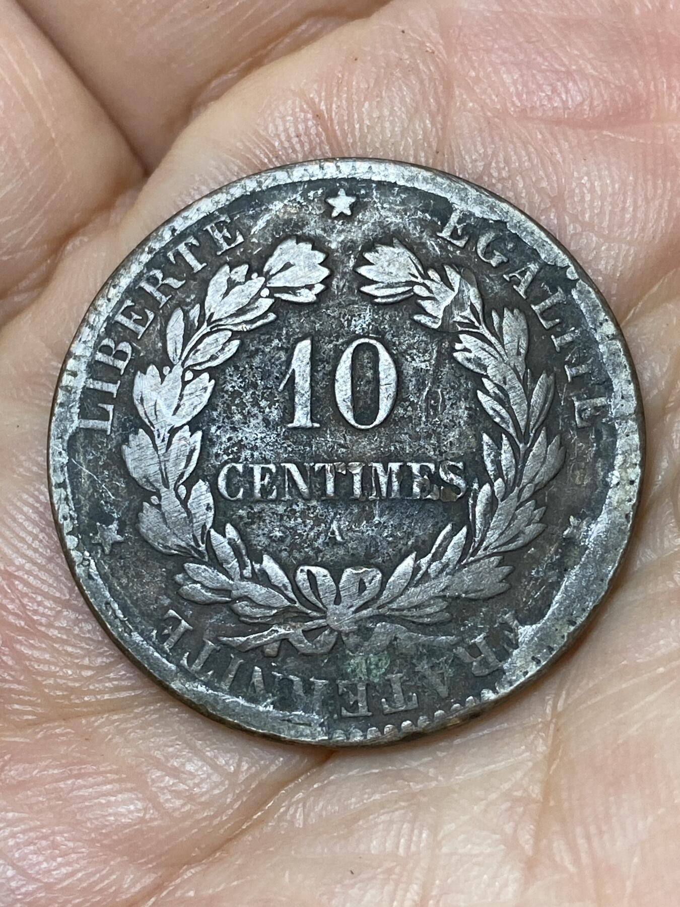 2026年第三十场(总第一百九十九场）英国一线回流散币特拍第二场(免佣金) 法兰西第三共和国1873年10生丁(A标巴黎造)