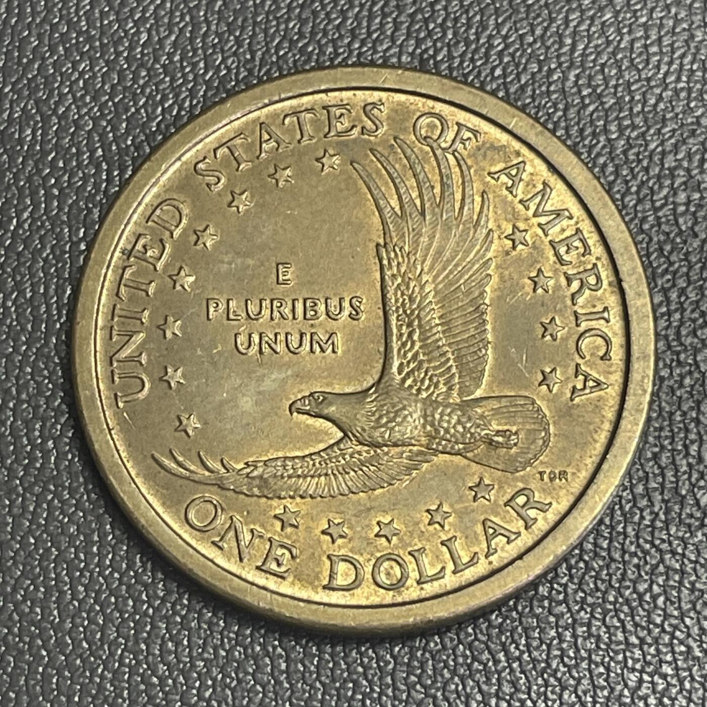 回流0218 新春快乐，马年大吉！ 美国2000年1美元 白头海雕/肖肖尼族女性萨卡加维亚母子