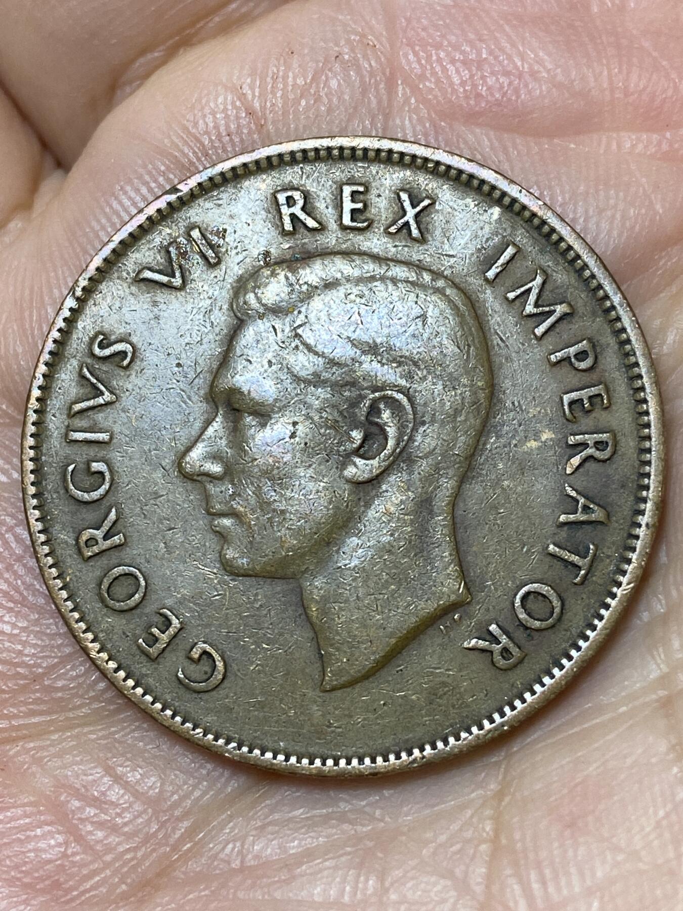 2026年第三十场(总第一百九十九场）英国一线回流散币特拍第二场(免佣金) 英属南非1937年1便士(乔治六世加冕年，第一版首发年)