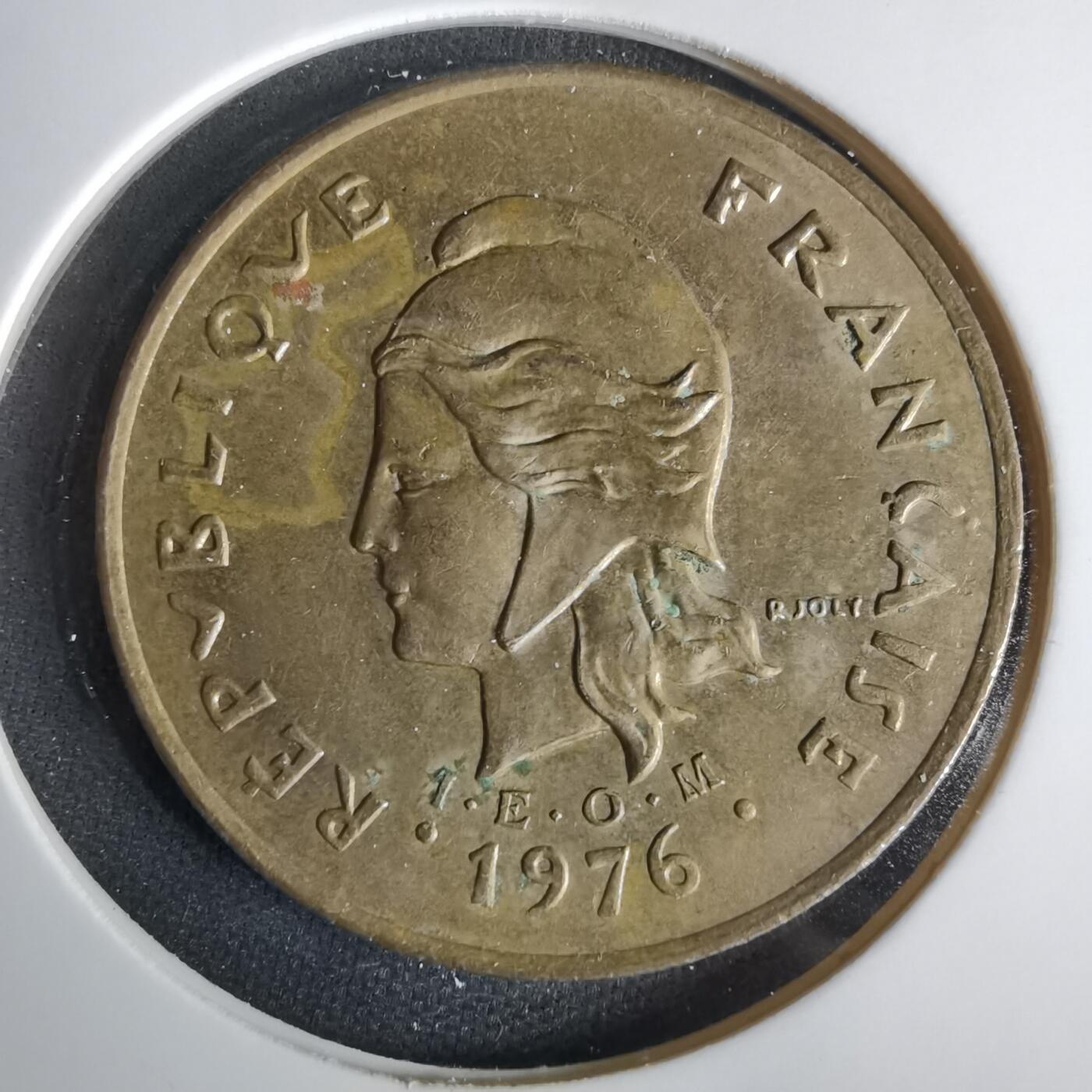 沼泽如烟--第1001场 法属新喀里多尼亚1976年100法郎