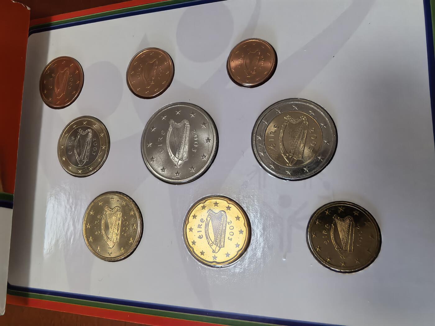 长老汇马年精选第二场拍卖 2003爱尔兰特奥会9枚欧元套币，克书85美金