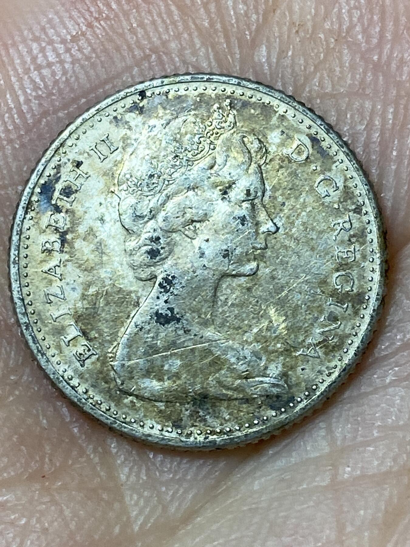 2026年第三十场(总第一百九十九场）英国一线回流散币特拍第二场(免佣金) 加拿大🇨🇦1965年10分银币(伊丽莎白二世中年花冠第一版，首发年仅发行2年，800高银)