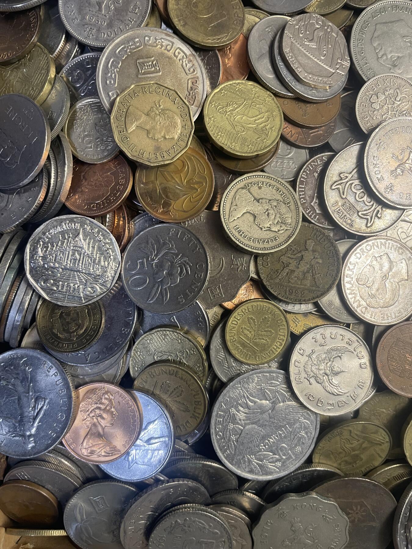 回流0301 国外硬币、纸钞16斤，无日币