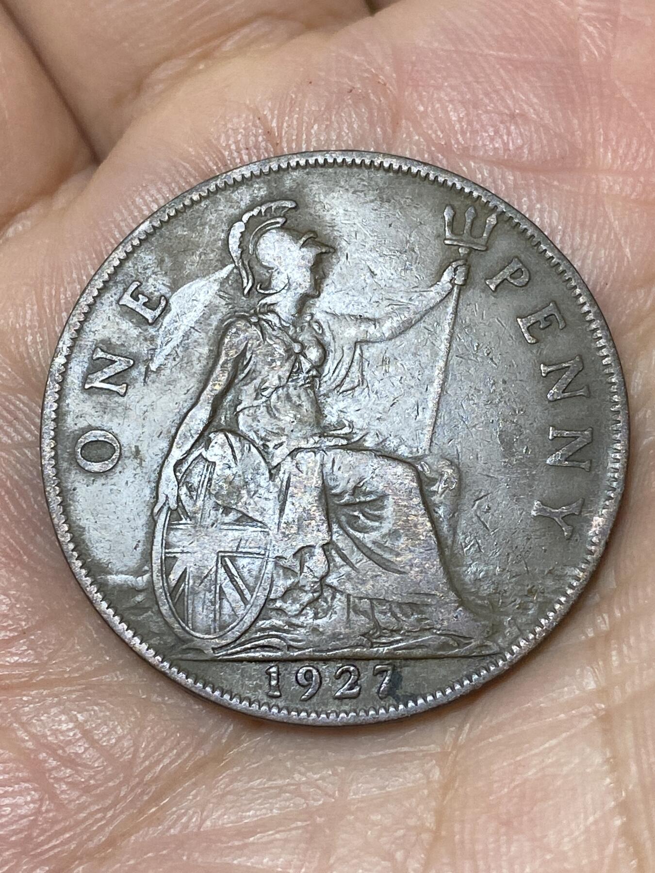 2026年第三十场(总第一百九十九场）英国一线回流散币特拍第二场(免佣金) 英国🇬🇧1927年1便士(乔治五世第二版，关门年仅发行2年)