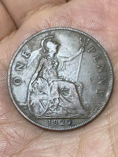 2026年第三十场(总第一百九十九场）英国一线回流散币新春特拍第二场(免佣金) - 英国🇬🇧1927年1便士(乔治五世第二版，关门年仅发行2年)