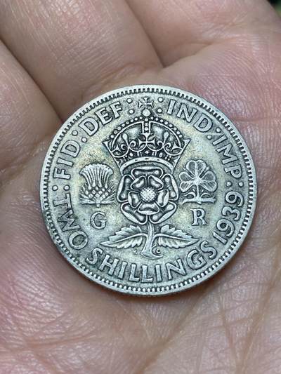 2026年第三十场(总第一百九十九场）英国一线回流散币特拍第二场(免佣金) - 英国🇬🇧1939年2先令银币(乔治六世第一版，500银)
