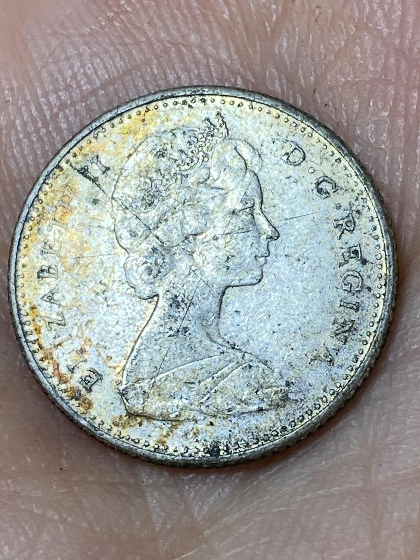 2026年第三十场(总第一百九十九场）英国一线回流散币特拍第二场(免佣金) 加拿大🇨🇦1968年10分银币(伊丽莎白二世中年花冠第二版，首发年仅发行2年，500银)