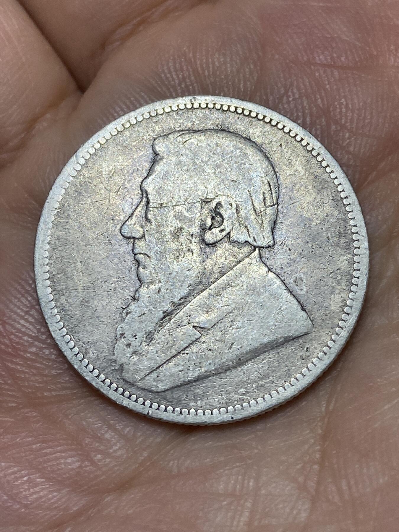 2026年第三十场(总第一百九十九场）英国一线回流散币特拍第二场(免佣金) 少见–南非1894年2先令银币(德兰士瓦共和国时期，925高银)