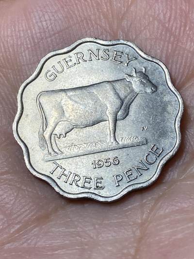 2026年第三十场(总第一百九十九场）英国一线回流散币特拍第二场(免佣金) - 英属根西岛🇬🇬1956年3便士(伊丽莎白二世时期第一版，薄版)