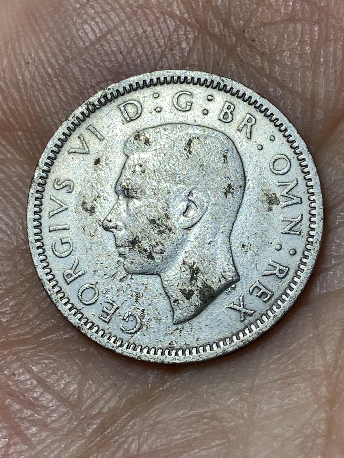 2026年第三十场(总第一百九十九场）英国一线回流散币特拍第二场(免佣金) 英国🇬🇧1939年6便士银币(乔治六世第一版，500银)