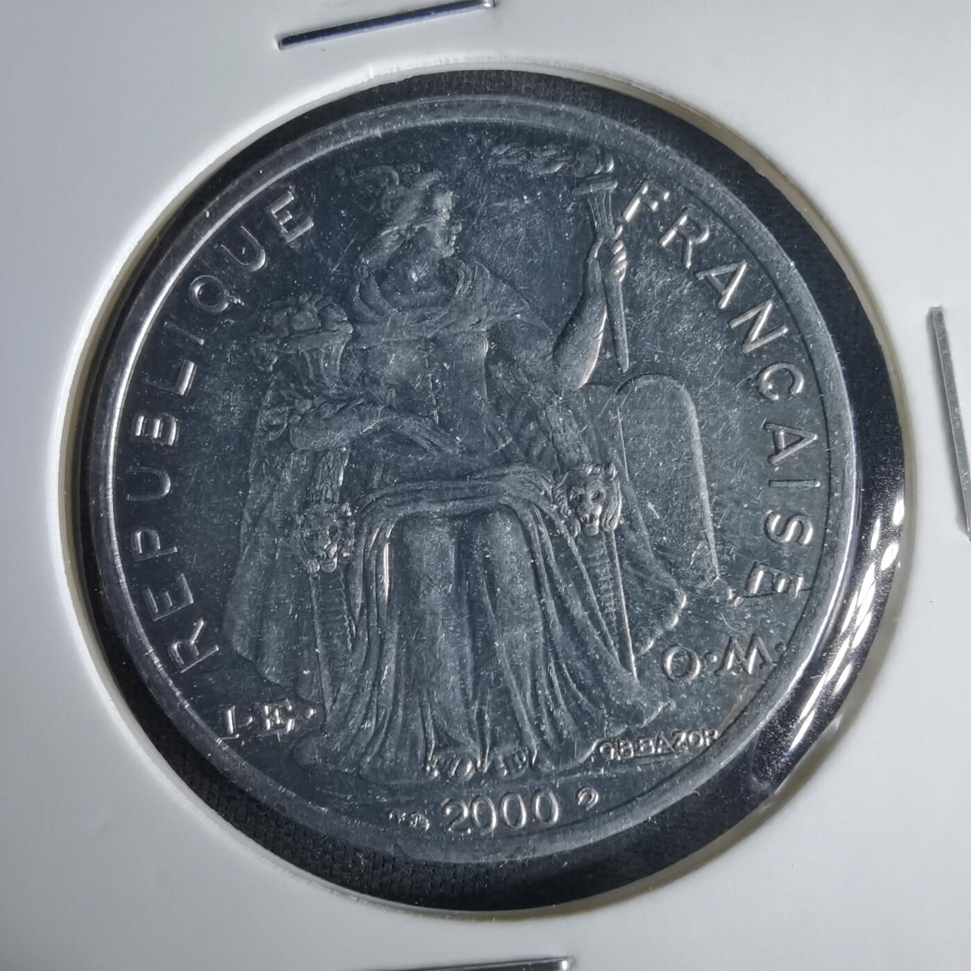 沼泽如烟--第1001场 法属新喀里多尼亚2000年5法郎