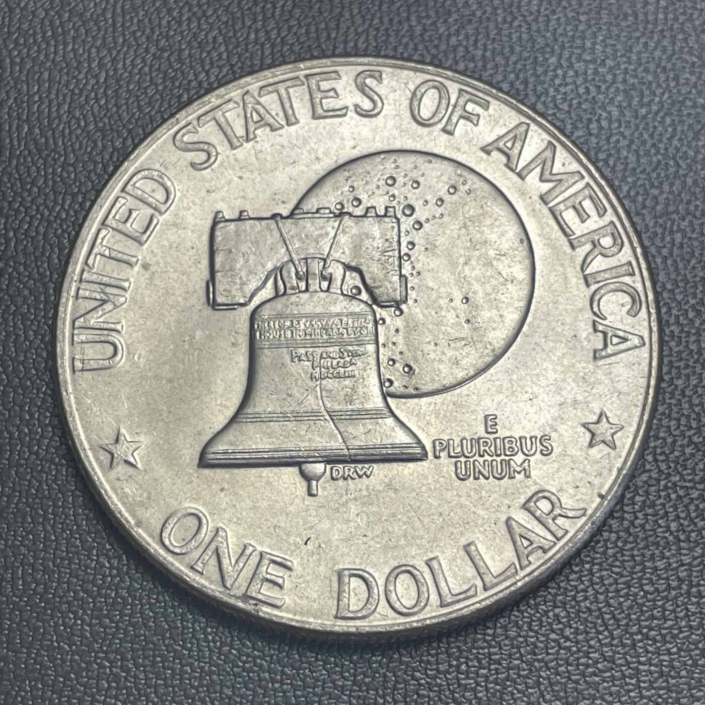 回流0218 新春快乐，马年大吉！ 美国1976年建国200周年1元纪念币 艾森豪威尔/自由钟、月球