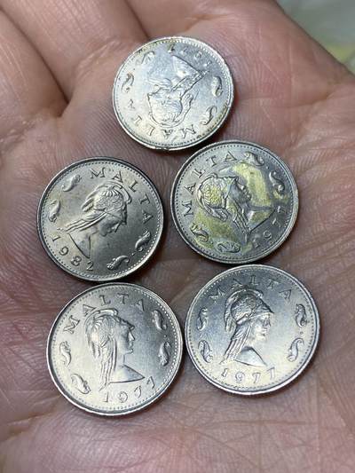 2026年第三十场(总第一百九十九场）英国一线回流散币特拍第二场(免佣金) - 马耳他🇲🇹2分5枚：1977年82年