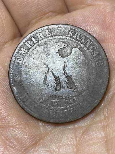 2026年第三十场(总第一百九十九场）英国一线回流散币新春特拍第二场(免佣金) - 法兰西第二帝国1855年10生丁(拿破仑三世第一版，W标里尔造)