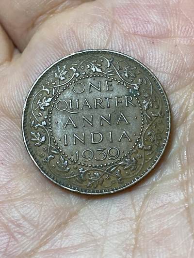 2026年第三十场(总第一百九十九场）英国一线回流散币特拍第二场(免佣金) - 英属印度1939年1/4安娜(乔治六世时期第一版)