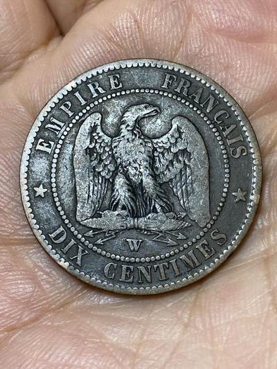 2026年第三十场(总第一百九十九场）英国一线回流散币新春特拍第二场(免佣金) - 法兰西第二帝国1856年10生丁(拿破仑三世第一版，W标里尔造)