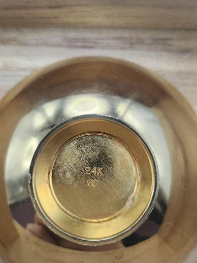 南水社第二次拍卖 1972年札幌冬奥会纪念盏，镀金镀银原盒