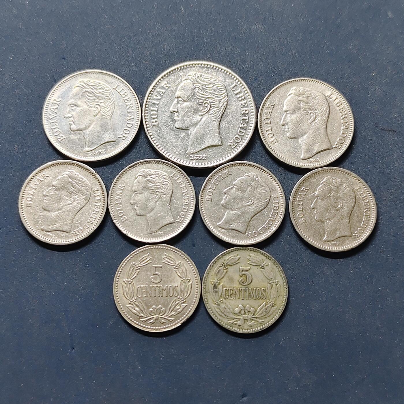 【全场包邮】纯粹捡漏拍504场-更新中 委内瑞拉各年份散币9枚一组